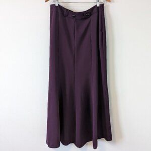 SETRMS Women's Elegant A-line Maxi Skirt, Size 42, Deep Purple